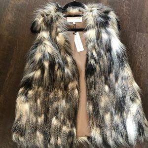 Cupcakes and cashmere faux fur vest